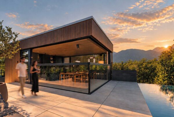 Where the pool house loses its corner